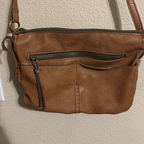 Brown Faux Leather Crossbody Bag - Picture 2 of 7